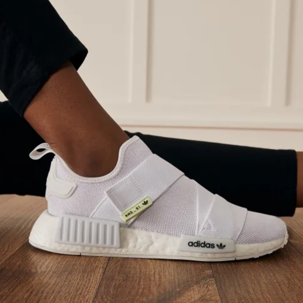 adidas White Slip-On Athletic Shoes